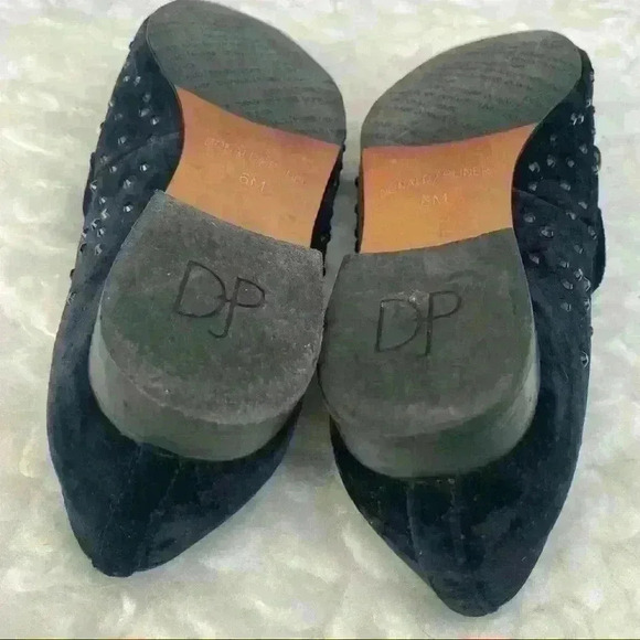 Donald Pliner Lyle Embellished Black Slip On Flat Loafers - Picture 6 of 7